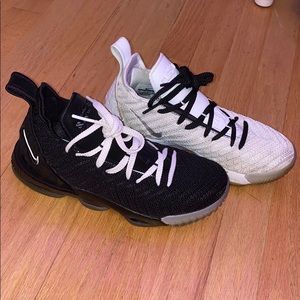 black and white lebrons